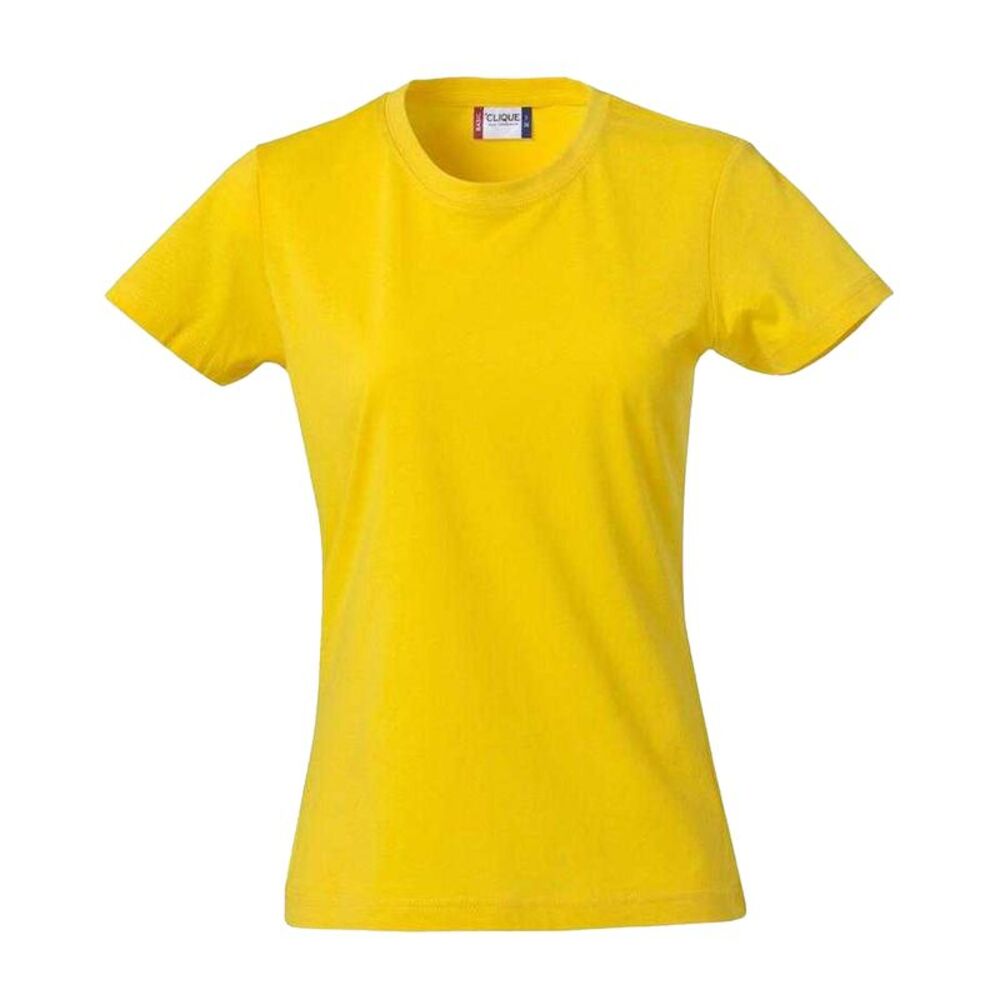 Clique Womens/Ladies Plain T-Shirt / Lemon